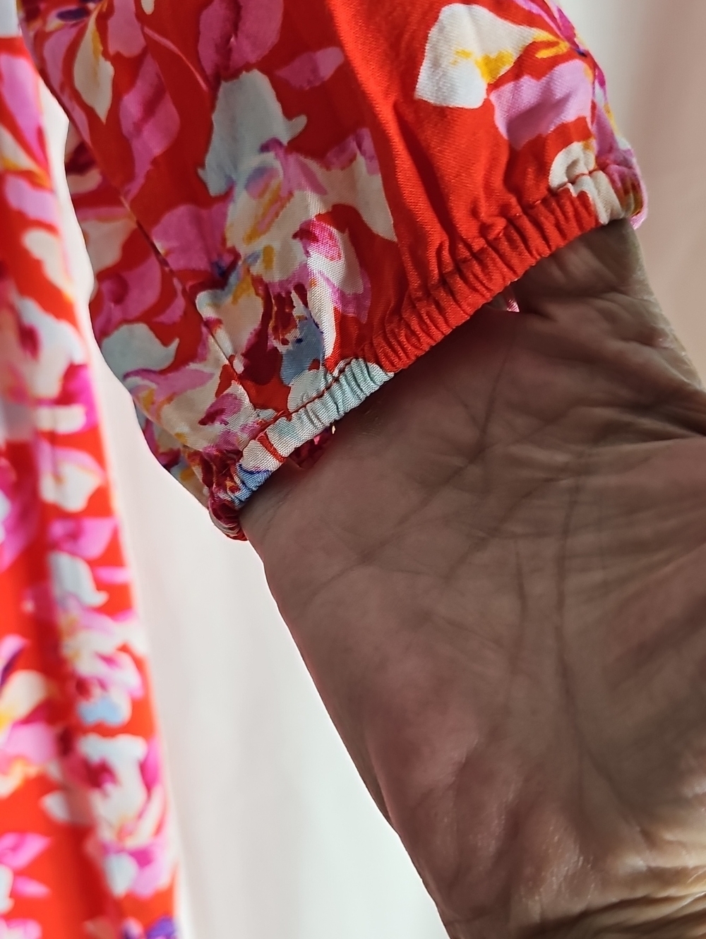 The Pioneer Woman Red Pink Floral V-Neck Dress - Picture 3 of 6